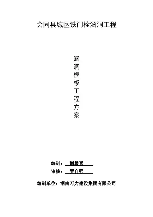涵洞模板工程