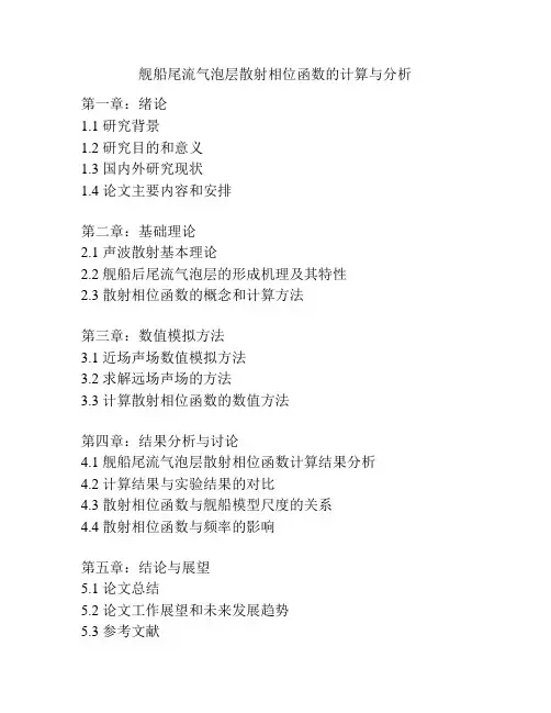 舰船尾流气泡层散射相位函数的计算与分析