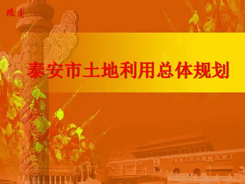 2010-2050总体泰安土地规划