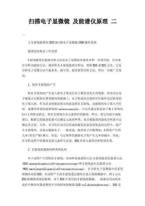 扫描电子显微镜及能谱仪原理二