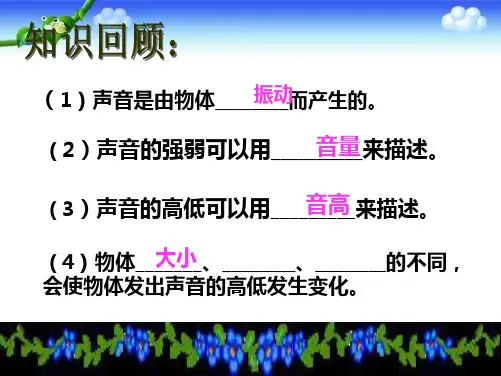 教科版 小学四年级 科学上册  探索尺子的音高变化(整合)