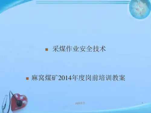 采煤作业安全技术  ppt课件
