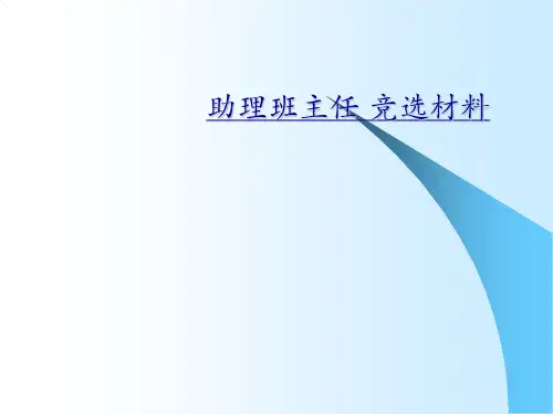 助班竞选PPT