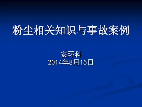 粉尘相关知识与事故案例