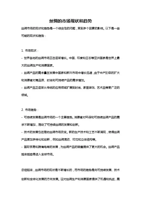 丝绸的市场现状和趋势