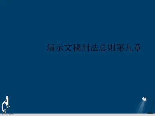 演示文稿刑法总则第九章