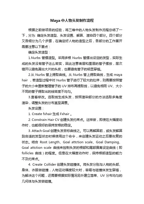 Maya中人物头发制作流程