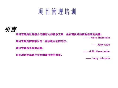 项目管理计划的实施方法(ppt 34页)