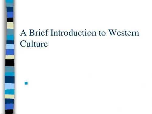 introduction to western culture