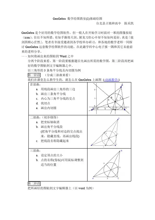 GeoGebra(1)基础绘图详解全文