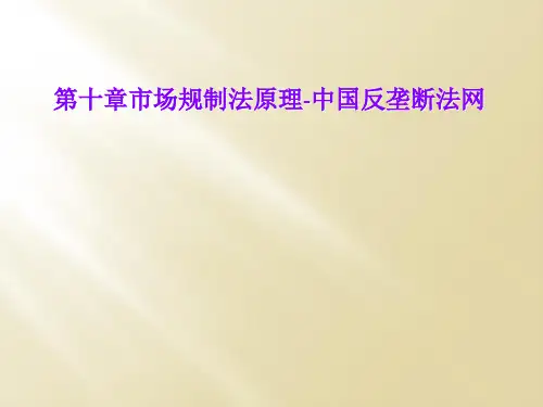 第十章市场规制法原理-中国反垄断法网