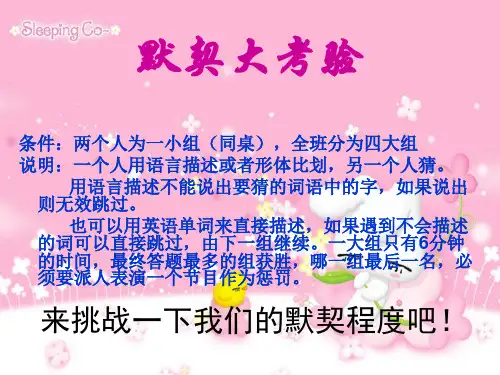 默契大考验(猜词语游戏)
