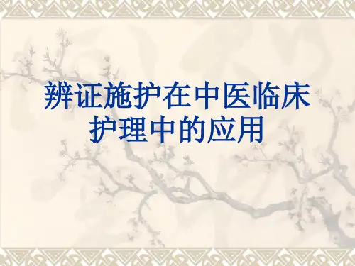 辨证施护在中医临床护理中的应用 PPT课件