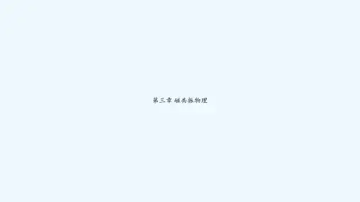 第三章 磁共振物理 PPT