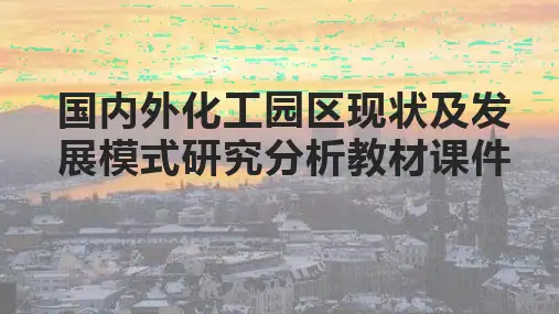 国内外化工园区现状及发展模式研究分析教材课件