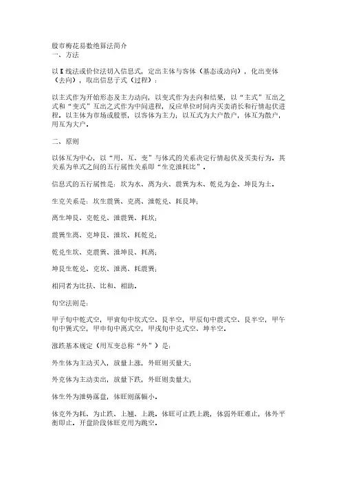 股市梅花易数绝算法简介