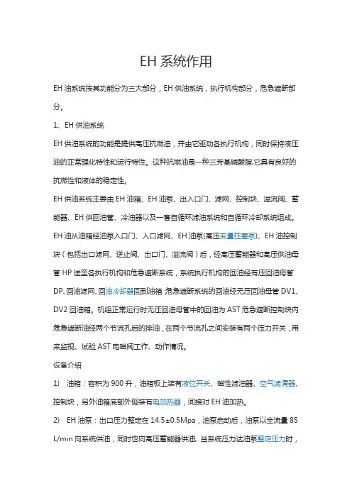 EH油系统作用