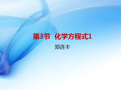 浙教版八年级科学下册教学课件：3.3 化学方程式 (共21张PPT)