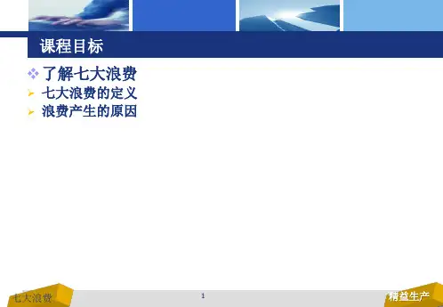 精益生产丰田生产方式七大浪费课件