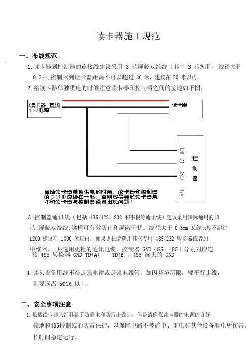 读卡器安装规范及注意事项