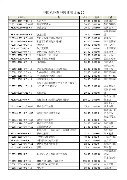 ISBN号——精选推荐