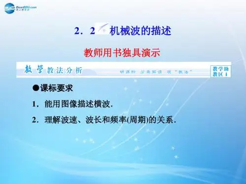 【课堂新坐标】(教师用书)高中物理 2.2 机械波的描述同步备课课件 沪科版选修34