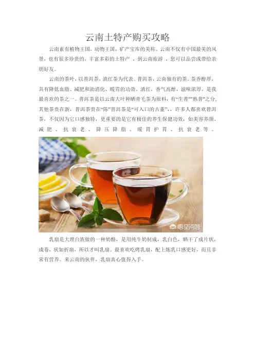 云南土特产购买攻略