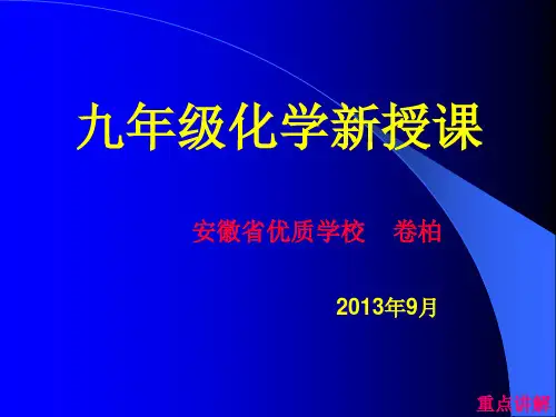 人教版九年级化学中考总复习PPT课件