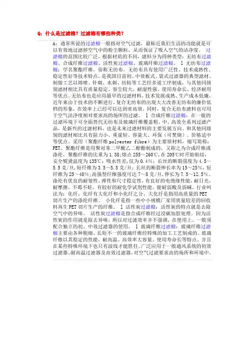 什么是过滤棉