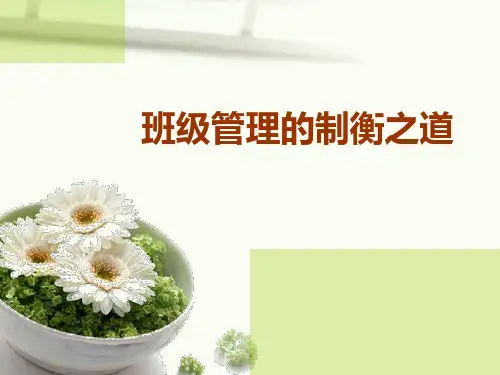 班级管理的制衡之道