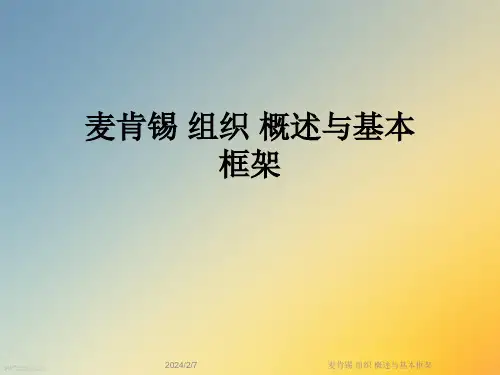 麦肯锡-组织-概述与基本框架