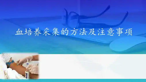 血培养采集的方法及注意事项