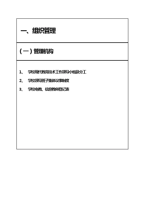档案盒封页目录