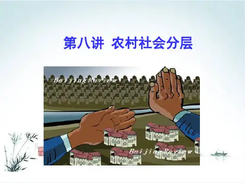 农村社会学第八章农村社会分层 ppt课件