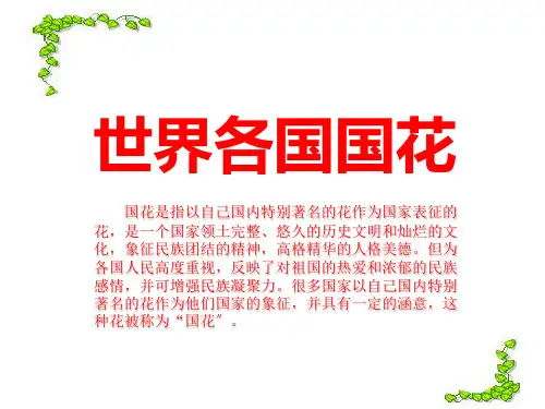 世界各国国花.ppt