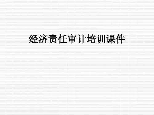 经济责任审计培训课件