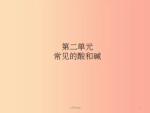 (淄博专版)201X年中考化学复习 第一部分 九全 第二单元 常见的酸和碱课件 鲁教版