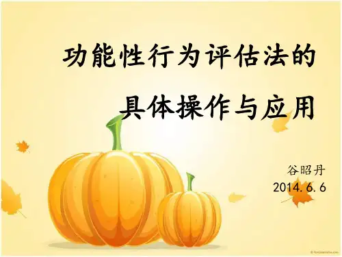 功能性行为评估法的具体操与应用