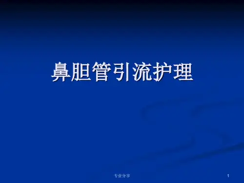 鼻胆管引流术护理(ENBD)(行业精制)