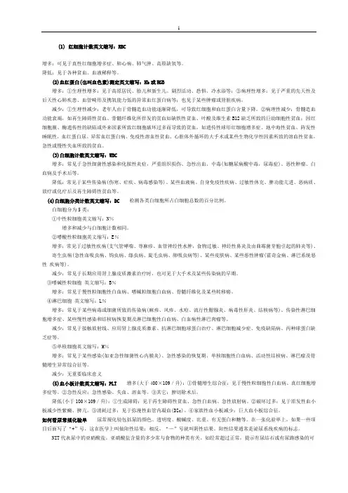 化验单分析