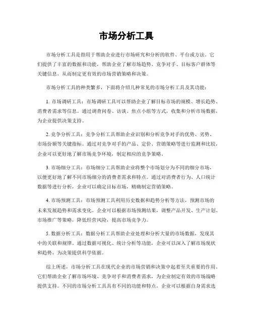 市场分析工具