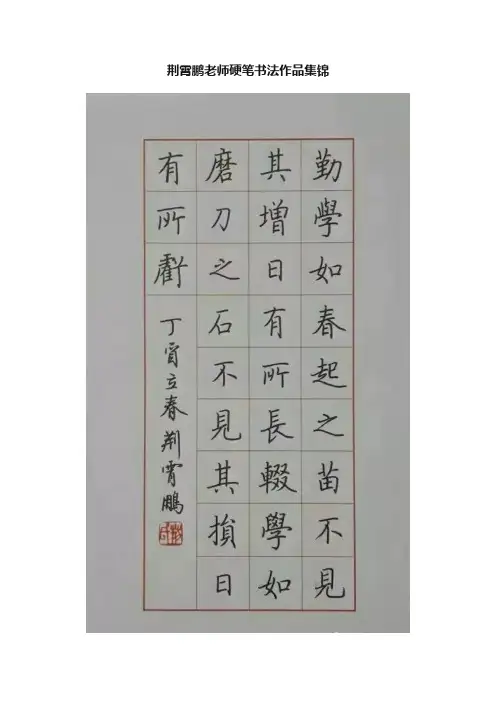 荆霄鹏老师硬笔书法作品集锦
