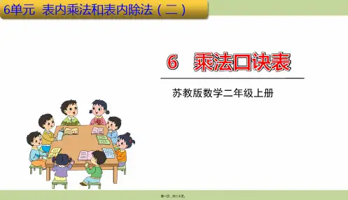 苏教版二年级上册数学 乘法口诀表 教学课件