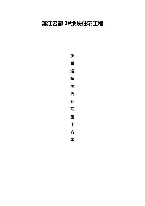 质量通病防治专项施工方案