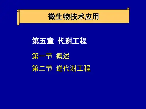 微生物应用技术-代谢工程
