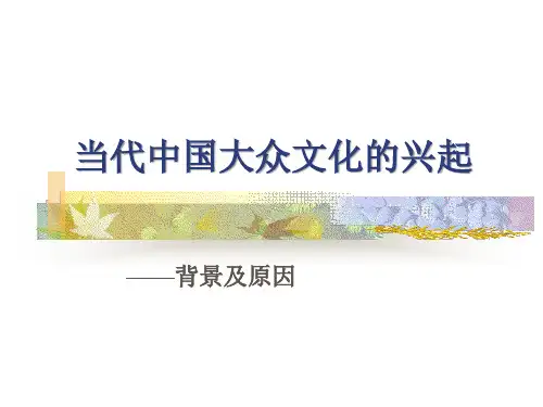 当代中国大众文化的兴起