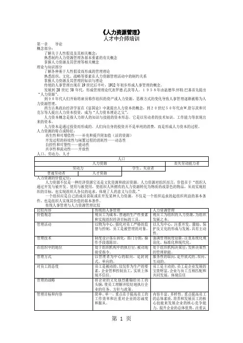 人力资源管理人才中介师培训[宝典]共13页文档