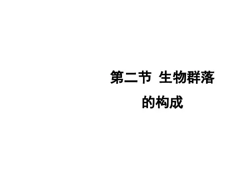 最新-2021学年高中生物必修三3.2生物群落的构成课件 共24张 精品