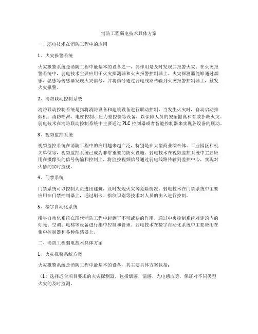 消防工程弱电技术具体方案