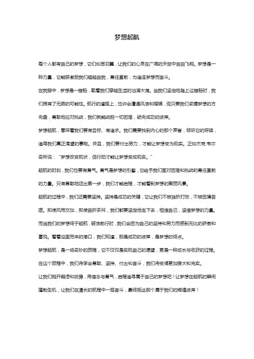 梦想起航征文